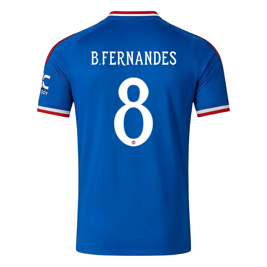 B. FERNANDES #8 Manchester United Võõrsilvorm Särk 2026/27 - UCL