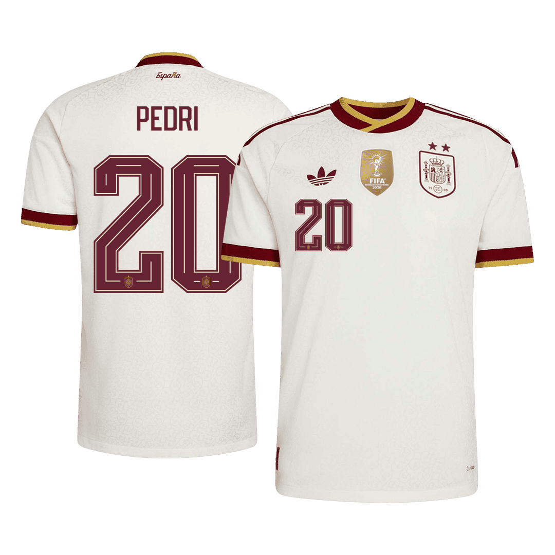 PEDRI #20 Hispaania Võõrsilvorm Särk Champion Edition 2026 - 2 Stars 2026 Autentne