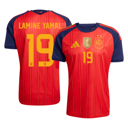 LAMINE YAMAL #19 Hispaania Koduvorm Särk Champion Edition 2026 - 2 Stars 2026 Autentne