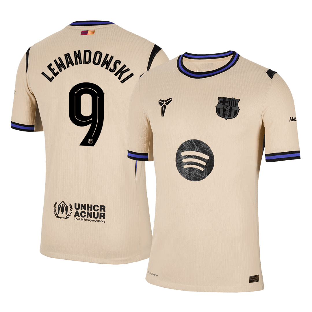 LEWANDOWSKI #9 FC Barcelona Võõrsilvorm Särk 2025/26 Autentne - UCL