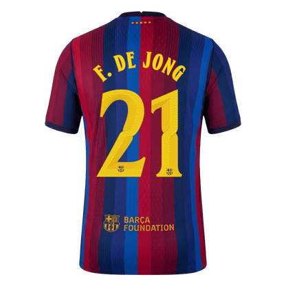F. DE JONG #21 Barcelona Koduvorm Särk 2026/27 Autentne - UCL
