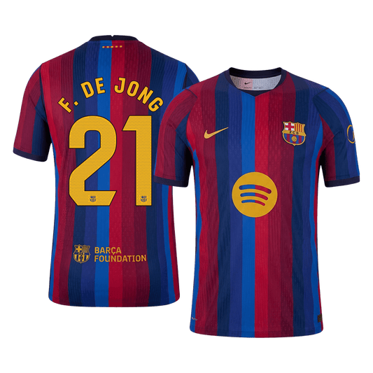 F. DE JONG #21 Barcelona Koduvorm Särk 2026/27 Autentne