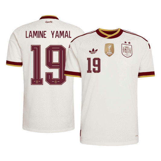 LAMINE YAMAL #19 Hispaania Võõrsilvorm Särk Champion Edition 2026 - 2 Stars 2026 Autentne